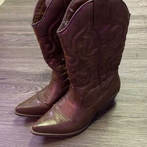 Mossimo Supply Co. Brown Heeled Boots